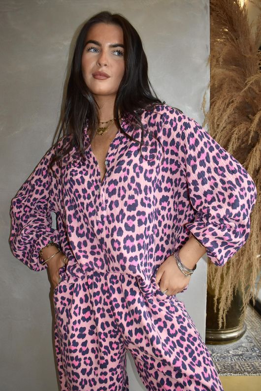 Zanzibar Bubble Cotton Hugh Shirt Candy & Navy /16=